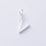 P1335 - V 925 silver initial pendant - V