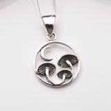 P1198 - 925 silver toadstool pendant