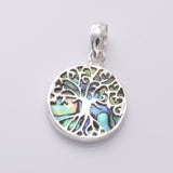 P962 - 925 Silver and abalone tree of life pendant