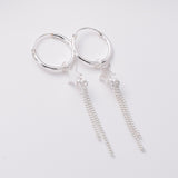 E797 - 925 silver hoop star earrings