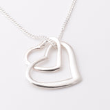 P1255 - 925 silver linked hearts pendant