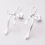 S895 - 925 silver large bow stud earrings