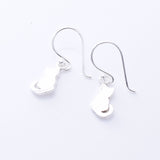 E933 - 925 silver cat silhoutte earrings