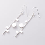 E799 - 925 silver bar and discs earrings