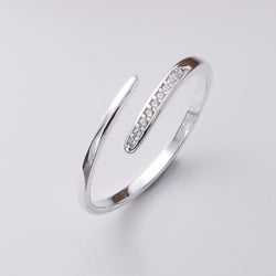 R256 - 925 silver CZ open band ring