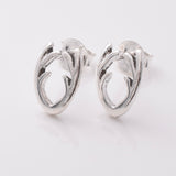 S906 - 925 silver antlers stud earrings