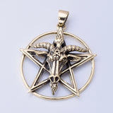 P1286 - Solid bronze baphomet pendant