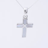 P1302 - 925 silver MOP cross pendant