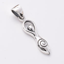P993 - 925 silver small mother earth pendant