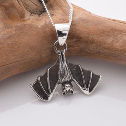 P1148 - 925 silver hanging bat pendant