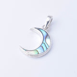 P1299 - 925 silver crescent moon pendant