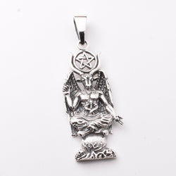 P1205 - 925 silver baphomet pendant