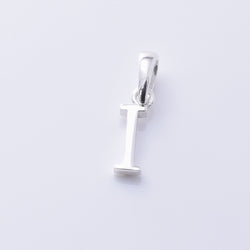 P1335 - I 925 silver initial pendant - I