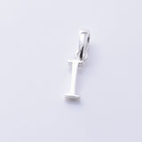 P1335 - I 925 silver initial pendant - I