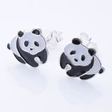 S1050 - 925 silver stamped Panda stud earrings