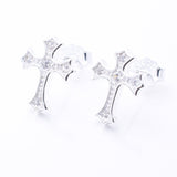 S1062 - 925 silver CZ cross stud earrings