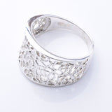R354 - 925 silver filigree wide band ring