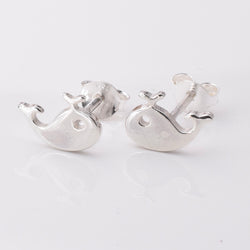 S956 - 925 silver whale stud earrings