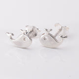 S956 - 925 silver whale stud earrings