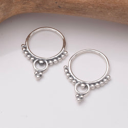 E831 - 925 silver 10mm mandala earrings