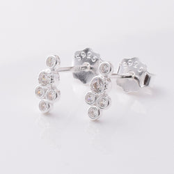 S950 - 925 silver CZ bubbles stud earrings