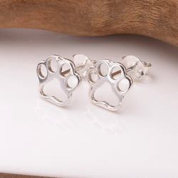 S1026 - 925 silver  animal paw stud earrings