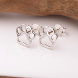 S1026 - 925 silver  animal paw stud earrings