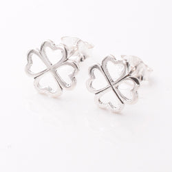S1034 - 925 silver four leaf clover stud earrings