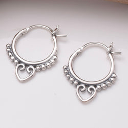 E835 - 925 silver 10mm mandala earrings