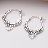 E835 - 925 silver 10mm mandala earrings