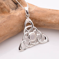 P1232 - 925 silver moonstone trinity pendant