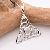 P1232 - 925 silver moonstone trinity pendant