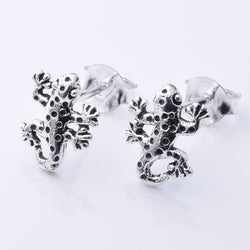 S984 - 925 silver gecko stud earrings