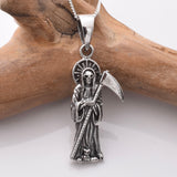 P1141 - 925 silver standing grim reaper pendant