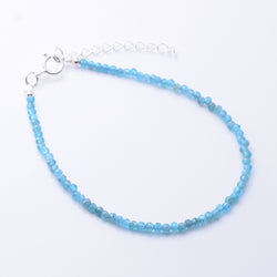 B085 - 925 silver apatite 2mm faceted bracelet