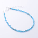 B085 - 925 silver apatite 2mm faceted bracelet