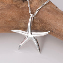 P1129 - 925 silver starfish pendant