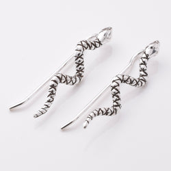 E878 - 925 silver snake threader earrings