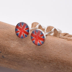 S861 - 925 silver union jack stud earrings