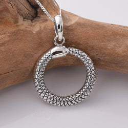 P1011 - 925 silver Ourobos pendant