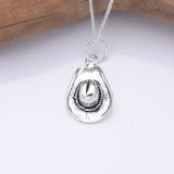 P1307 - 925 silver  cowboy hat pendant