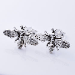 S987 - 925 silver bee design stud earrings