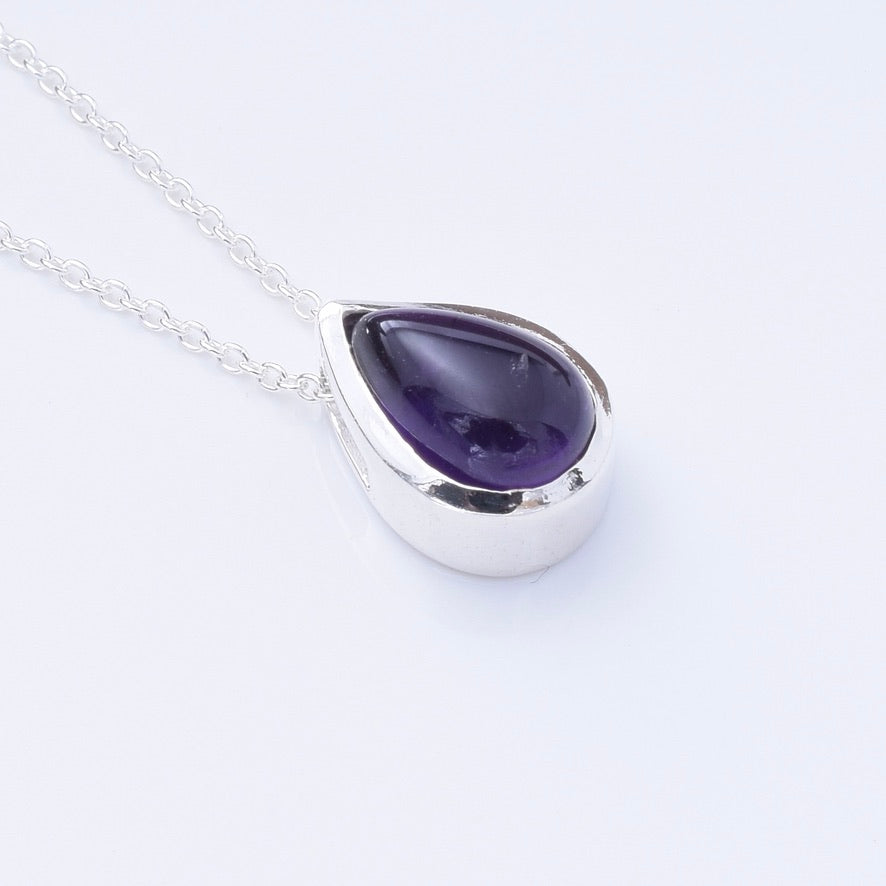 P1358 - 925 silver  teardrop AM pendant