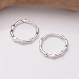 E838 - 925 silver 12mm bamboo earrings