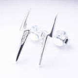 S1061 - 925 silver lightning CZ stud earrings