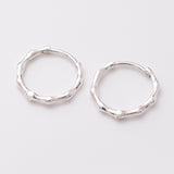 E838 - 925 silver 12mm bamboo earrings