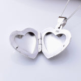 P1218 - 925 silver puff heart 19mm locket