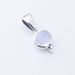 P1347 - 925 silver  small RM round cab pendant