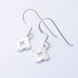 E917 - Four leaf clover sterling silver earrings