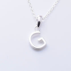 P1335 - G 925 silver initial pendant - G